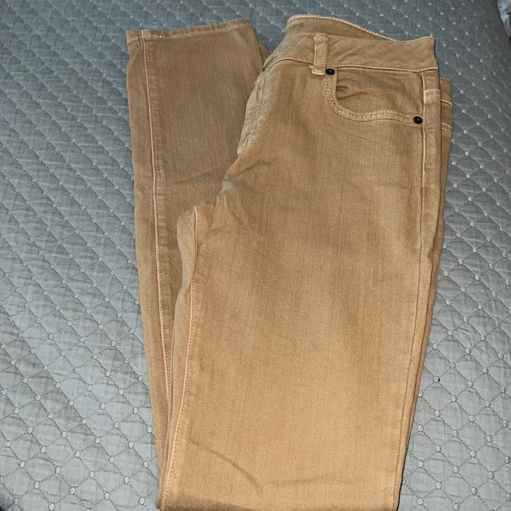 Michael Kors mustard skinny‎ jeans Sz 4 5 pocket stretch